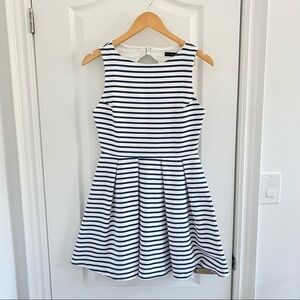 💙 Zara Basic Blue and White Striped Dress​​​​​
